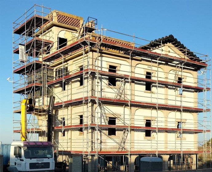 Obras de la Casa del Vigía de Mazagón.