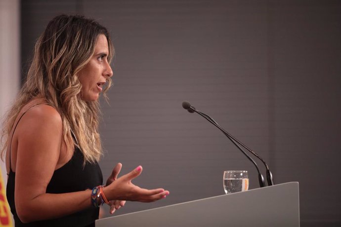 La portavoz del Govern de la Generalitat, Patrícia Plaja, ofrece una rueda de prensa posterior al Consell Executiu, en el Palau de la Generalitat, a 29 de agosto de 2023, en Barcelona, Catalunya (España). Patrícia Plaja ha informado en rueda de prensa d