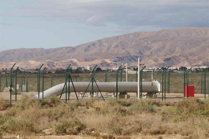 Archivo - Instalaciones del gasoducto Medgaz Almería-Chinchilla. A 11 de noviembre de 2022, en Almería (Andalucía, España).