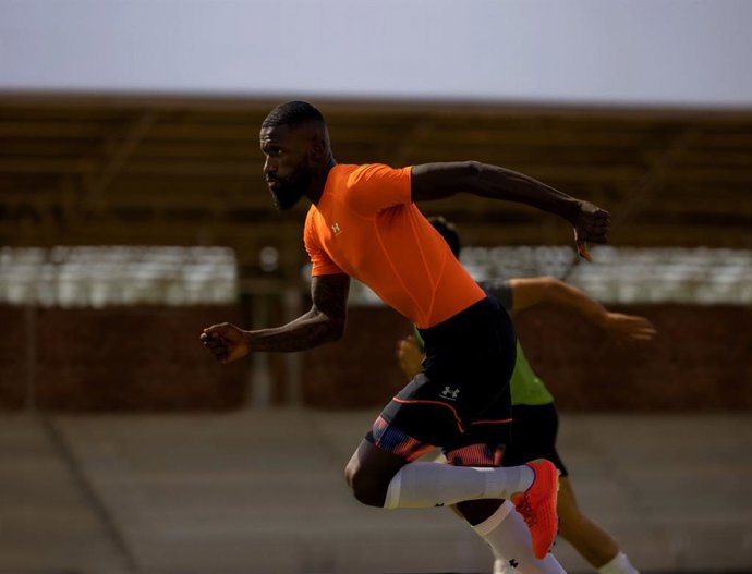 Archivo - El futbolista del Real Madrid Antonio Rudiger, embajador de Under Armour.