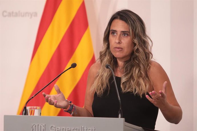 La portavoz del Govern de la Generalitat, Patrícia Plaja, ofrece una rueda de prensa posterior al Consell Executiu, en el Palau de la Generalitat, a 29 de agosto de 2023, en Barcelona, Catalunya (España). 