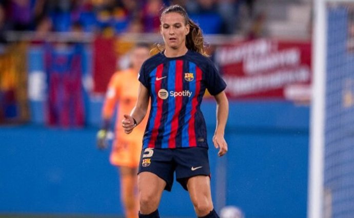 Archivo - Laia Codina durante un partido con el FC Barcelona.