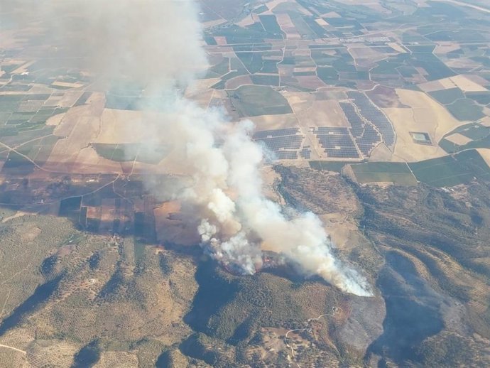 Imagen aérea del paraje de Las Alberquillas de Lora del Río.