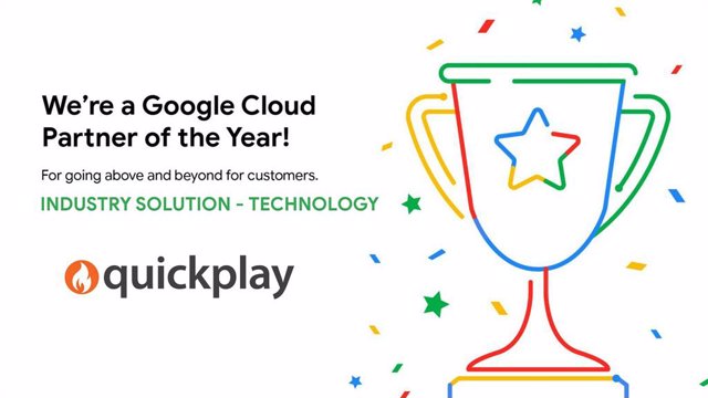 Quickplay has been named Google Cloud Industry Solution Technology Partner of the Year Award Winner for the Second Straight Year