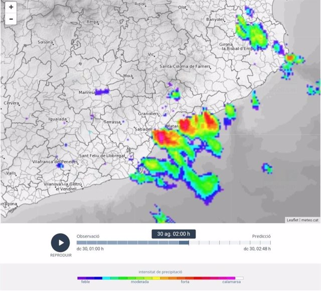 Tempestes intenses a Barcelona i la comarca barcelonina del Maresme
