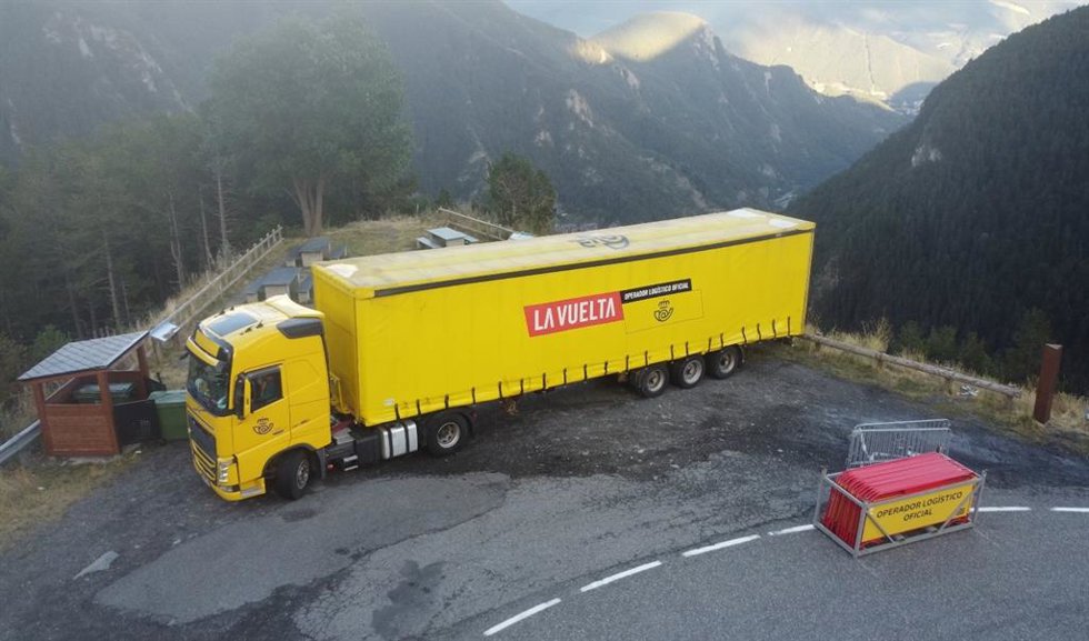 Correos lleva la infraestructura de La Vuelta 23 a Teruel para una etapa de montaña