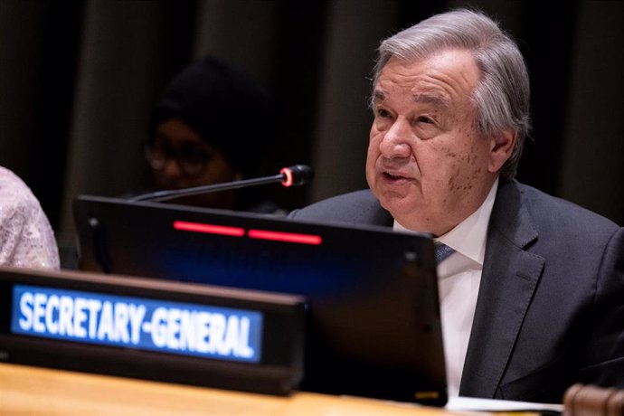 Archivo - El secretario general de la ONU, António Guterres