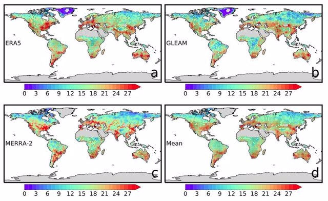 Mapa global de sequía a lluvias intensas