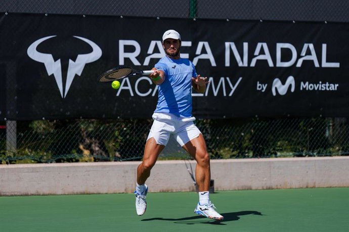Alejandro Moro en un partido del Rafa Nadal Open by Movistar.