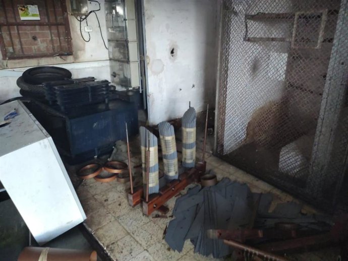 Imagen de la caseta asaltada