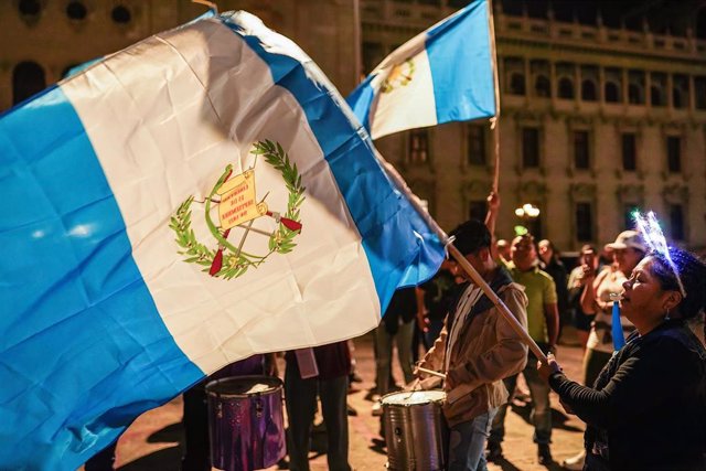 Imagen de archivo de una bandera de Guatemala.