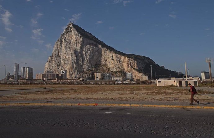 Archivo - Detalle del Peñón de Gibraltar