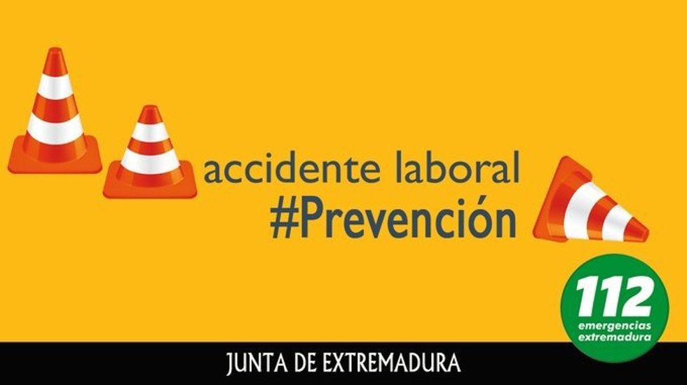 Cartel del 112 por accidente laboral