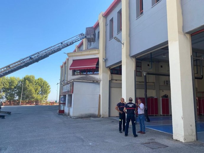 Ejecución de trabajos en el Parque de Bomberos.