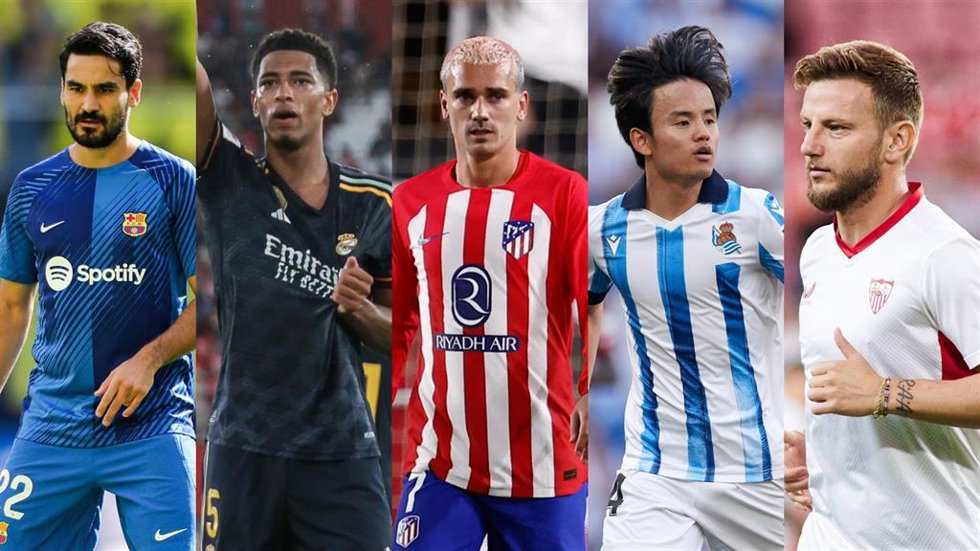 Ilkay Gündogan (FC Barcelona); Jude Bellingham (Real Madrid); Antoine Griezmann (Atlético de Madrid); Take Kubo (Real Sociedad); e Ivan Rakitic (Sevilla FC).