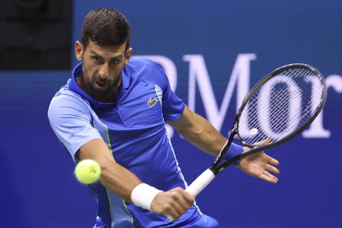 Novak Djokovic of Serbia during day 1 of the 2023 US Open Tennis Championships, Grand Slam tennis tournament on August 28, 2023 at USTA Billie Jean King National Tennis Center in New York, United States - Photo Jean Catuffe / DPPI