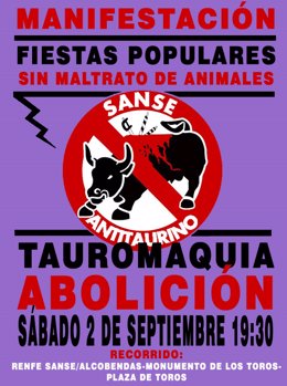 Cartel de la manifestación.