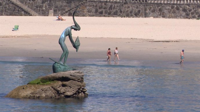 Archivo - Playa de Silgar, en Sanxenxo (Pontevedra)