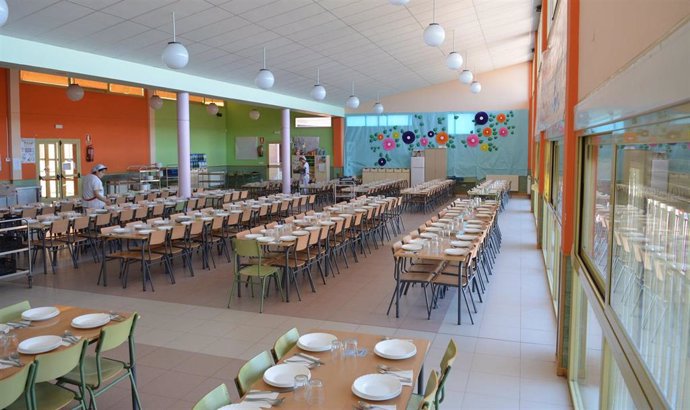 Comedor escolar en un centro público de San Sebastián de los Reyes