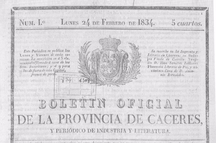 La Diputación de Cáceres concluye la digitalización de la colección histórica del BOP