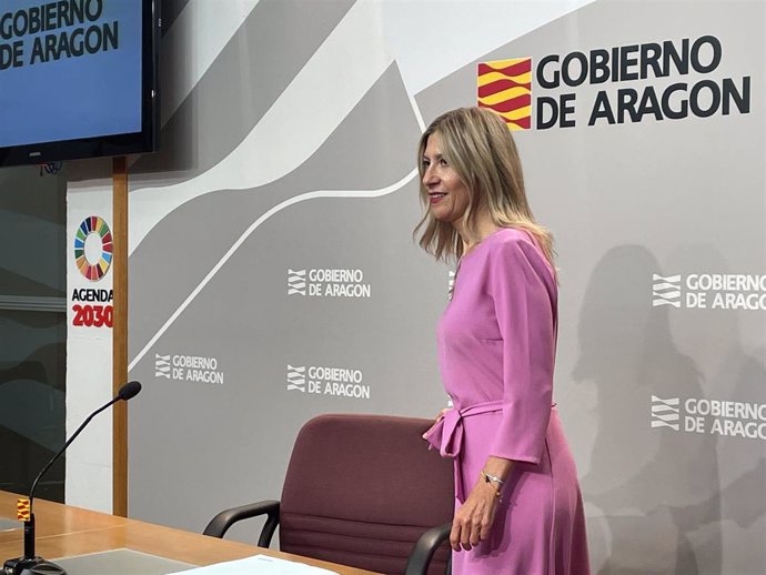 La vicepresidenta segunda y portavoz del Gobierno de Aragón, Mar Vaquero.