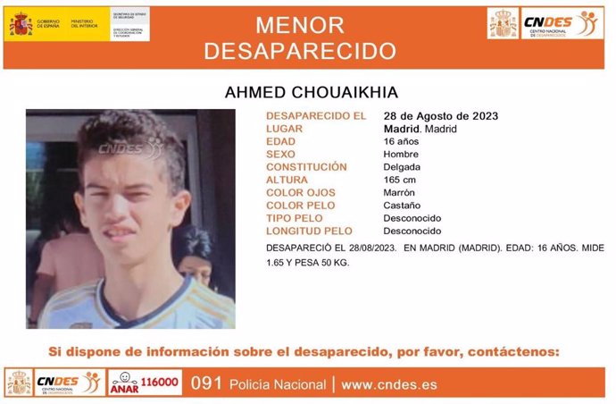 Piden colaboración para encontrar a un chico de 16 años desaparecido el lunes en el Retiro