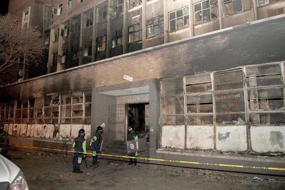 Incendio en Johannesburgo, Sudáfrica