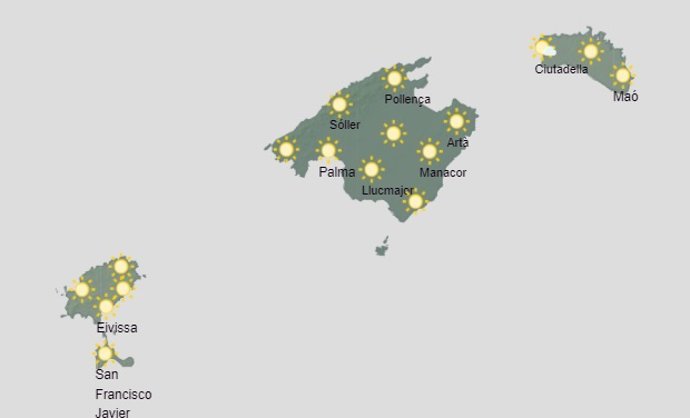 El tiempo hoy viernes, 1 de septiembre, en Baleares.