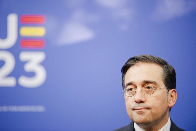 Jose Manuel Albares, Ministro de Asuntos Exteriores, Unión Europea y Cooperación en la reunión informal ministerial de Asuntos Exteriores (GYMNICH) que se celebra en la fábrica de Armas de Toledo