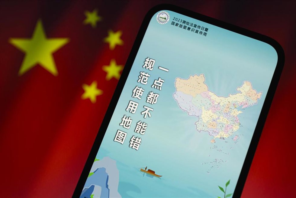 Imagen de archivo del mapa publicado por China.