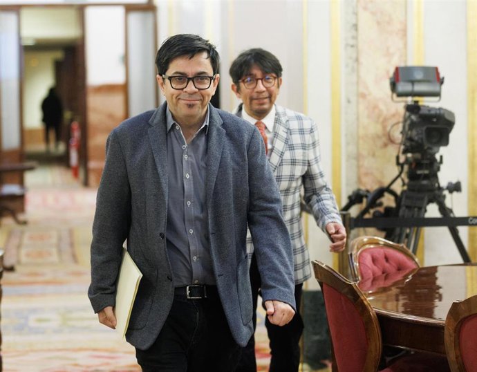 Archivo - El secretario primero de la Mesa del Congreso, Gerardo Pisarello, a su llegada a una reunión de la Mesa del Congreso de los Diputados, a 31 de enero de 2023, en Madrid (España).