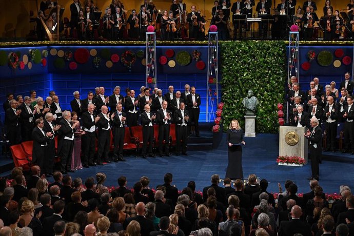 Archivo - Ceremonia de entrega de los premios Nobel de 2022 en Estocolmo