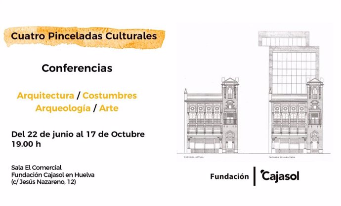 Cartel del  ciclo de conferencia 'Cuatro pinceladas culturales'.