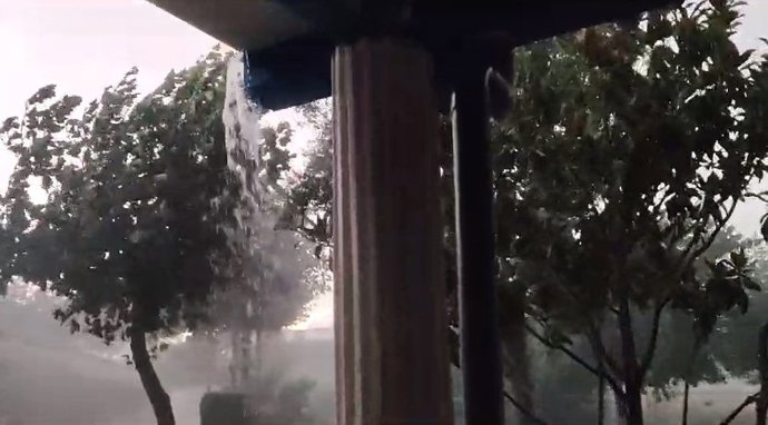 Tormenta de ayer en Logroño