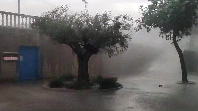 Tormenta de ayer tarde en Logroño
