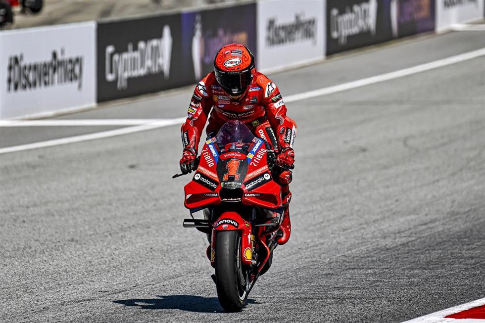 El piloto italiano Francesco Bagnaia durante un Gran Premio