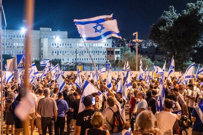 Archivo - Manifestación contra la reforma judicial en Israel