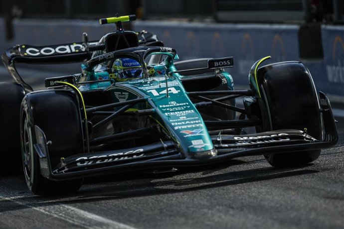 El piloto español Fernando Alonso (Aston Martin) en el GP de Italia 2023.
