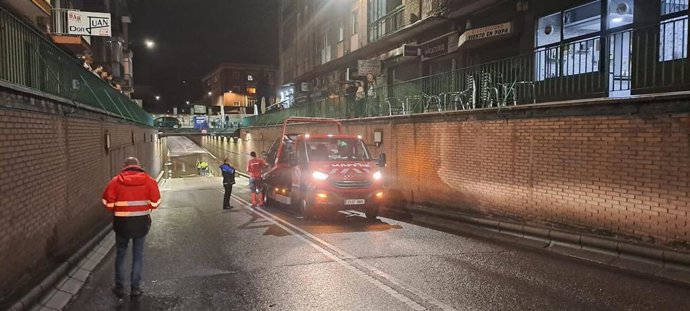 Cortado el túnel de Vadillos en ambos sentidos y cerrado el acceso al Campo Grande de Valladolid por el temporal