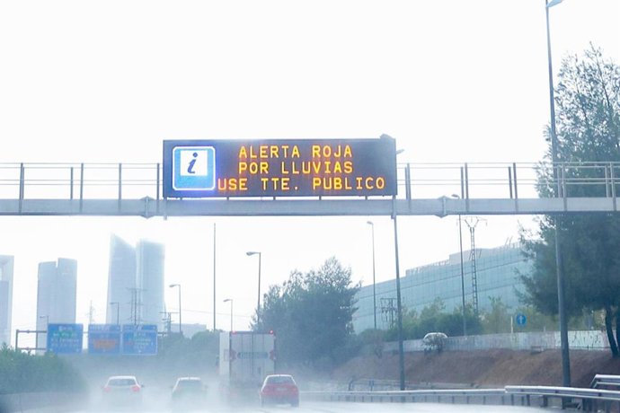 Aviso por la DANA en Madrid