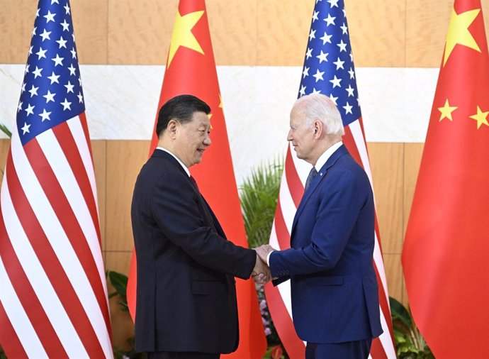 Archivo - El president de la Xina, Xi Jinping, i el president dels EUA, Joe Biden