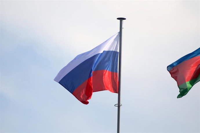 Archivo - Imagen de archivo de la bandera de Rusia. 