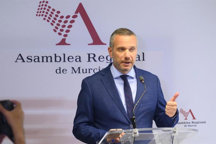 Archivo - El portavoz del PP en la Asamblea Regional, Joaquín Segado