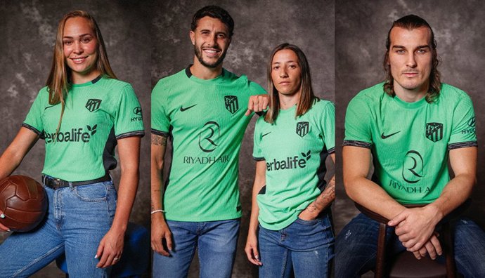 El Atlético de Madrid presenta su tercera equipación, de color verde y que apuesta por la sostenibilidad