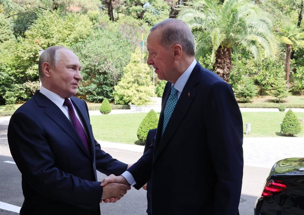 El presidente ruso, Vladimir Putin, y su homólogo turco, Recep Tayyip Erdogan