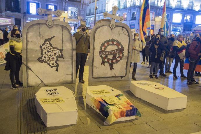 Archivo - Manifestación contra el asesinato de líderes sociales en Colombia