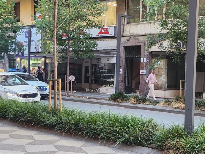 El cádaver del hombre en el comercio