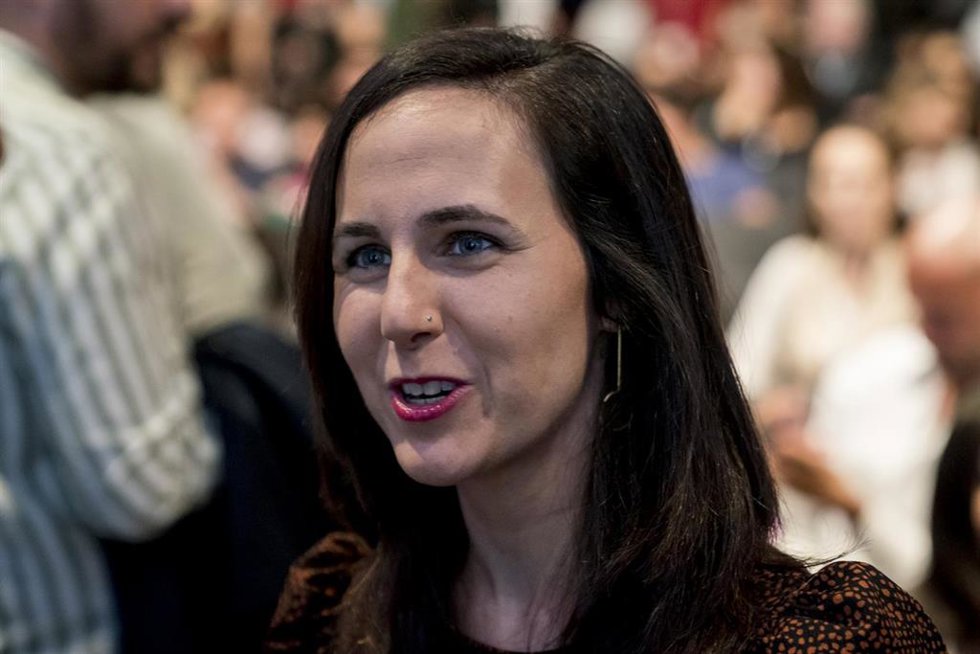 La secretaria general de Podemos y ministra de Derechos Sociales y Agenda 2030 en funciones, Ione Belarra, durante el acto de aniversario del Consejo de la Juventud de España, en CaixaForum Madrid, a 2 de septiembre de 2023, en Madrid (España). El Conse