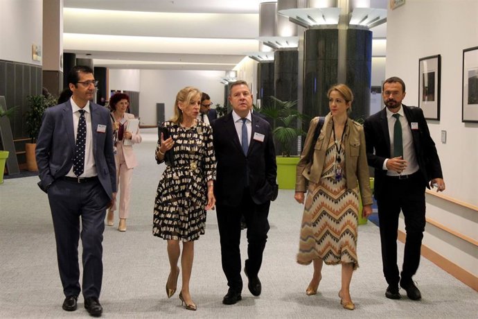 Page, a su llegada al Parlamento Europeo