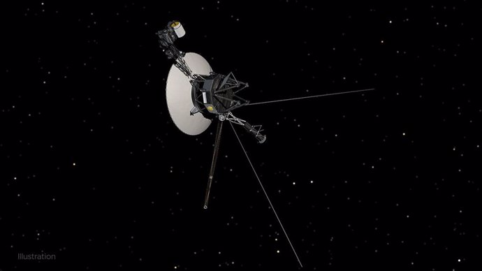 Archivo - La nave espacial Voyager 1 de la NASA, que se muestra en esta ilustración, ha estado explorando nuestro sistema solar desde 1977, junto con su gemela, la Voyager 2.